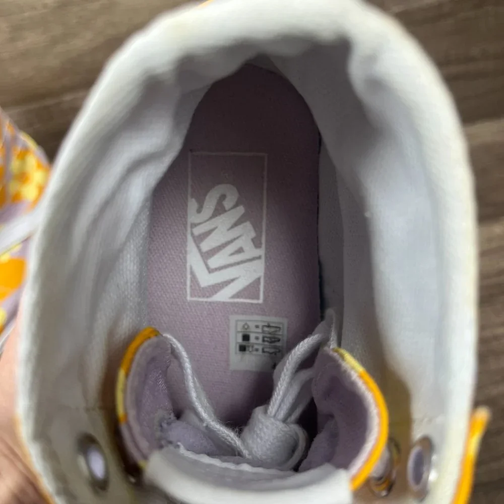 Vans Platform Flowers Yellow Purple Womens US Size 6 EUR 36 721356 Sneakers_7